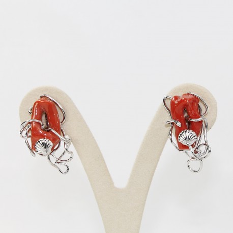Orecchini con Corallo