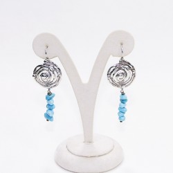 Earrings with turqouise