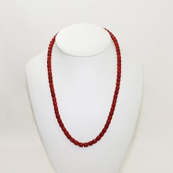 coral barrel necklace