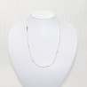 silver pink necklace