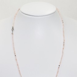 collana rosa argento