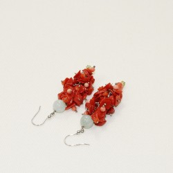 orecchini scaglie corallo